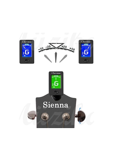 Akort Cihazı Akort Aleti Tuner Saz Gitar Keman Ukulele Akort Aleti