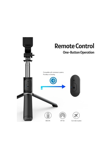 Springsun Kablosuz Bluetooth Selfie Çubuğu - 103cm Uzunluk, Tripod Desteği Ve Uzaktan Kumanda İle Vlog Ve Canlı Yayın İçin