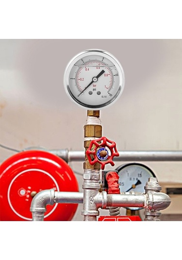 Besthome1 Y60 Radyal Vakum Manometre, -1-0bar, 1/4 Bsp, Petrol-metalurji İçin, Dayanıklı Çelik-bakır