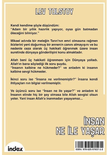 İnsan Ne İle Yaşar Yeni Çeviri / Lev Nikolayeviç Tolstoy