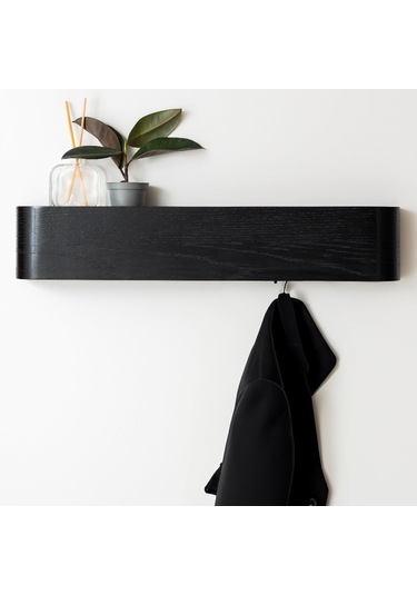 Duvara Monte Elbise Askısı, Ev Oturma Odası Girişi Elbise Askısı, Duvara Monte Elbise Askısı Tekli Elbise Askısı Siyah