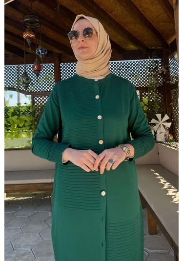 Manolya Zümrüt Triko Hırka Çok Renkli