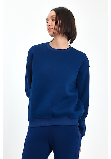 Odda Bisiklet Yaka Sweatshirt Lacivert