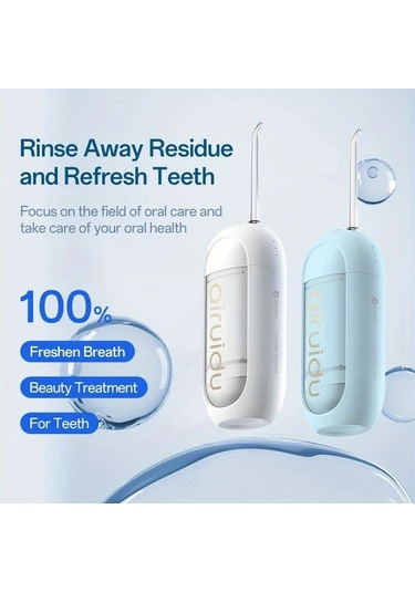 Willowhaven Mavi Usb Şarjlı Kablosuz Diş İrrigatörü 40 Gün Pil 3 Mod Taşınabilir