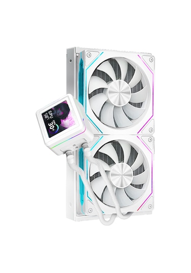 Dragos Aquaforge V2 240mm Beyaz Argb Lcd Ekranlı İşlemci Sıvı Soğutucu