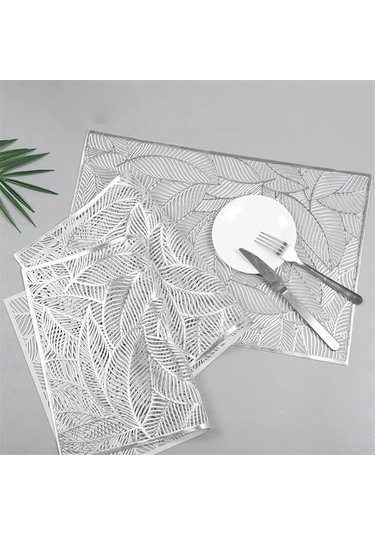 Flybuy Adet Dikdörtgen Yapraklı Yalıtımlı Amerikan Servisi, A-gümüş, 45x30cm, Yalıtım Ve Temizlik İçin Mükemmel Gümüş