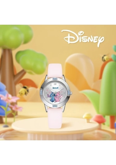 Trendooze Disney Stitch Çocuk Kol Saati Mavi Doğum Günü Hediyesi Okul Ofis Çocuklar İçin Mavi