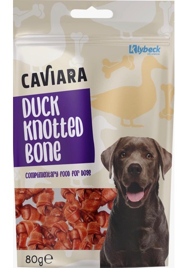 Caviara Ördek Etli Düğümlü Çiğneme Kemiği 80 Gr