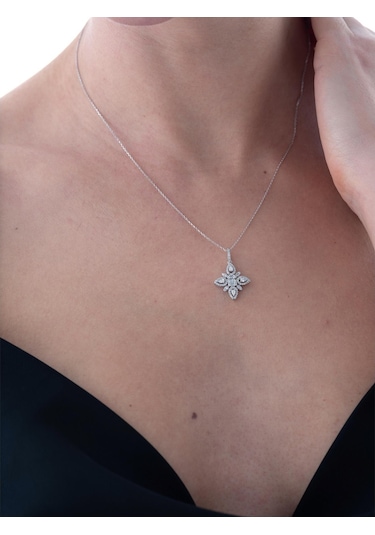 Nochediamond 0,43 Karat Fantezi Pırlanta Kolye-606