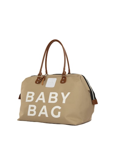 Bagmori Baby Bag Baskılı Bebek Bakım Çantası Vizon