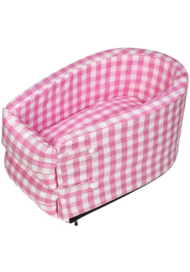 Homyl Taşınabilir Kedi Araba Koltuğu Küçük-kafes-pembe