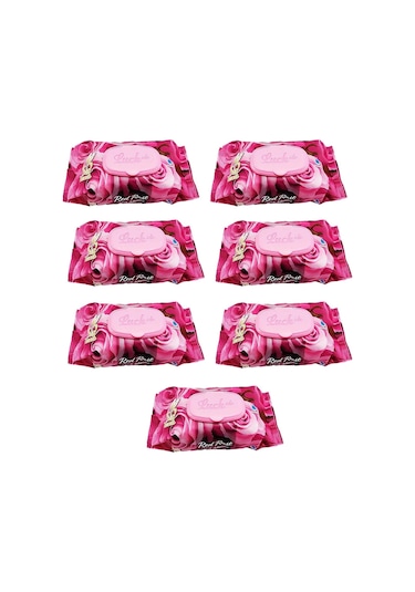 7 Paket Red Rose Islak Havlu Mendil 90 Adet Kapaklı Gül Kokulu Tekli