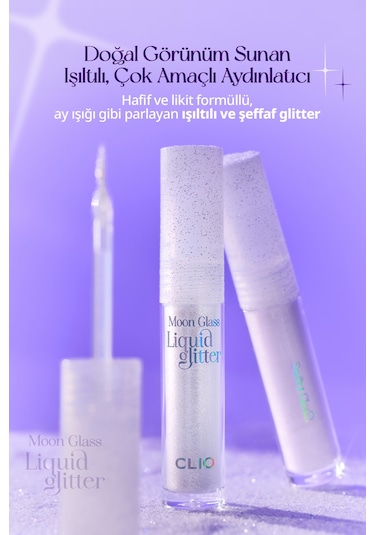 Clio Moon Glass Liquid Glitter Sweet Cloud 01 Baby Snow