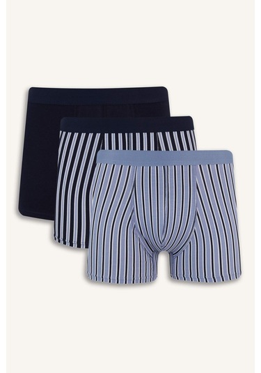 DeFacto Regular Fit Çizgili 3'lü Boxer E7203AX25SMNV135