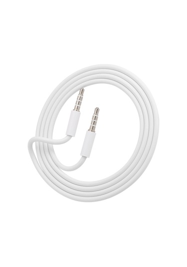 Maiyame Beyaz 3.5mm Erkek-erkek Stereo Ses Kablosu - Telefon, Hoparlör, Araba, Bilgisayar Uyumlu 1m Pvc Ses Bağlantı Kablosu