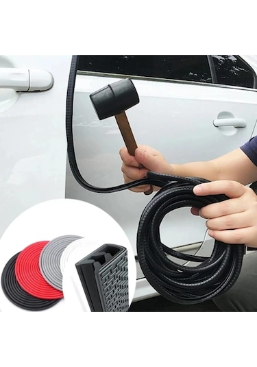 Araç Kapı Koruma Fitili Siyah Renk Çarpma Çizilme Önleyici 5Metre (01) (Sts Oto Aksesuar)