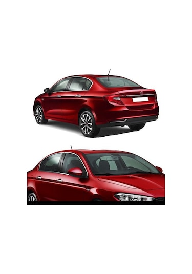 Fiat Egea Sd Krom Cam Üst Çıtası 4 Prç. 2015-2022 Pas.Çelik