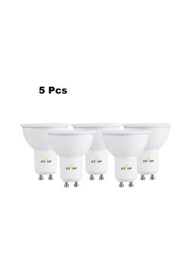 Fosenze Gu10 Tabanlı 7w Led Işık Kaynağı 220-240v 270 Derece 5 Adet 2800-3500k Sıcak Beyaz
