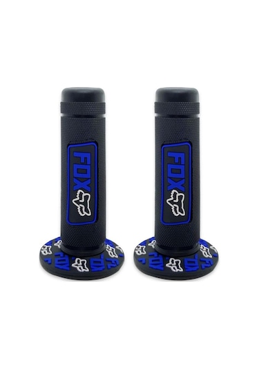 Knmaster Fox Motosiklet Siyah-Mavi Elcik Takımı