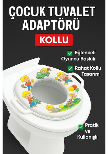 Taşınabilir Çocuk Klozet Oturağı Adaptörü Tuvalet Eğitimi Yardımcısı, Kaymaz Ve Ergonomik Kapak