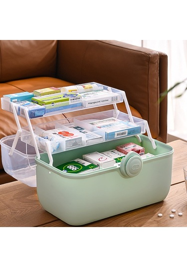 Likeable Büyük Kapasiteli Saklama Ilaç Kutusu-pembe1 1