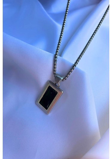 El İşçiliği Paslanmaz Çelik Zincir Erkek Kolye Metalik