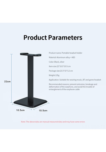 Springsun Alüminyum Universal Kulaklık Tutucu - Taşınabilir, Ayrıştırılabilir, Kaymazsız Tabanlı Kulaklık Rahatlığı Ve Kabloları Dışarıda Tutma