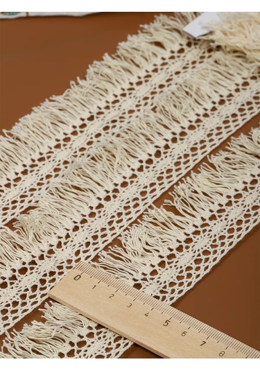 Tby Püsküllü Pamuklu Dantel 4,5 Cm 3 M Paket 242648913