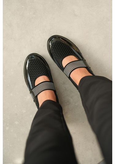 Büyük Numara Bayan Günlük Spor Babet Ayakkabı Siyah