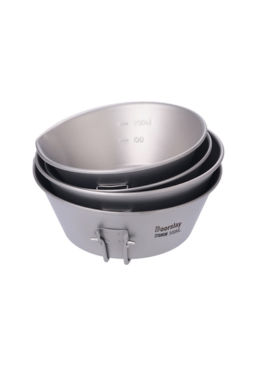 Xiyyadms Titanium Konik Kase 300ml - Spoutsuz Mini Boyut, Hafif Tasima, Islak Ortamlarda Kullanimi Icin Optimal METALİK