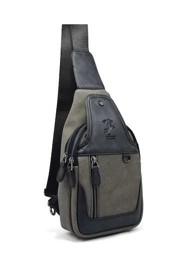 Erkek Antrasit Kanvas Çapraz Askılı Omuz Çantası Antrasit