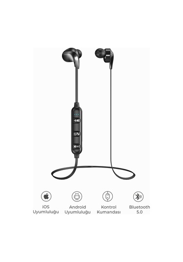 Lecoo ES204 Boyun Bantlı Kablosuz Bluetooth 5.0 Mikrofonlu Kulak İçi Kulaklık