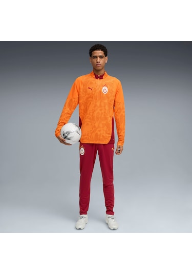Puma Galatasaray Erkek Antrenman Fermuarlı Üst 782887 06 Turuncu