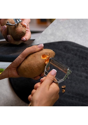 Julien Sebze Meyve Doğrayıcı Soyucu Çift Fonksiyonlu Paslanmaz