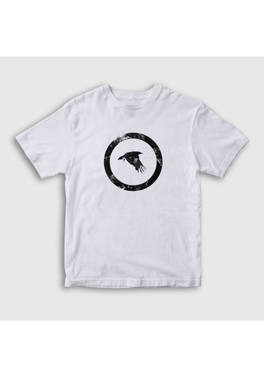 Presmono Unisex Çocuk Bird Katatonia T-shirt Beyaz