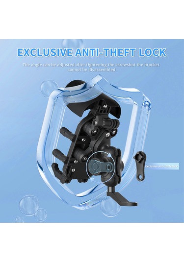 Neevoyu Motosiklet Telefon Tutucu, Yansıta Montajlı, Şok Emici, Hırsızlığa Dayanıklı, 69-93mm Genişlik Aralığı, Siyah, Pa6+gf+silikon Malzeme Siyah