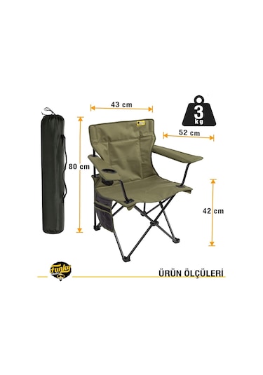 Funky Chaırs V2 Haki Lüks Kamp Sandalyesi XL Haki
