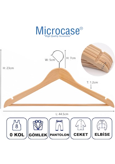 Ahşapgörünümlüplastik Elbise Askısı A Kalite 20 Adet Al4494 Kahve