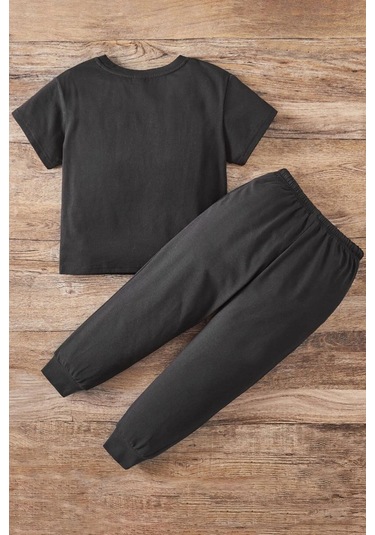 Çocuk Itachi Uchiha Alt - Üst Eşofman Takımı Siyah