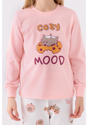 Rolypoly Kız Çocuk Uzun Kol Pijama Takım A.pembe-1724 Pembe