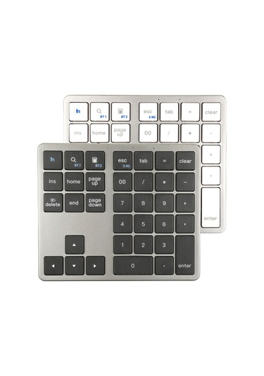 2.4g Bluetooth Sayısal Tuş Takımı Ultra İnce Kablosuz Sayısal Tuş Takımı Siyah