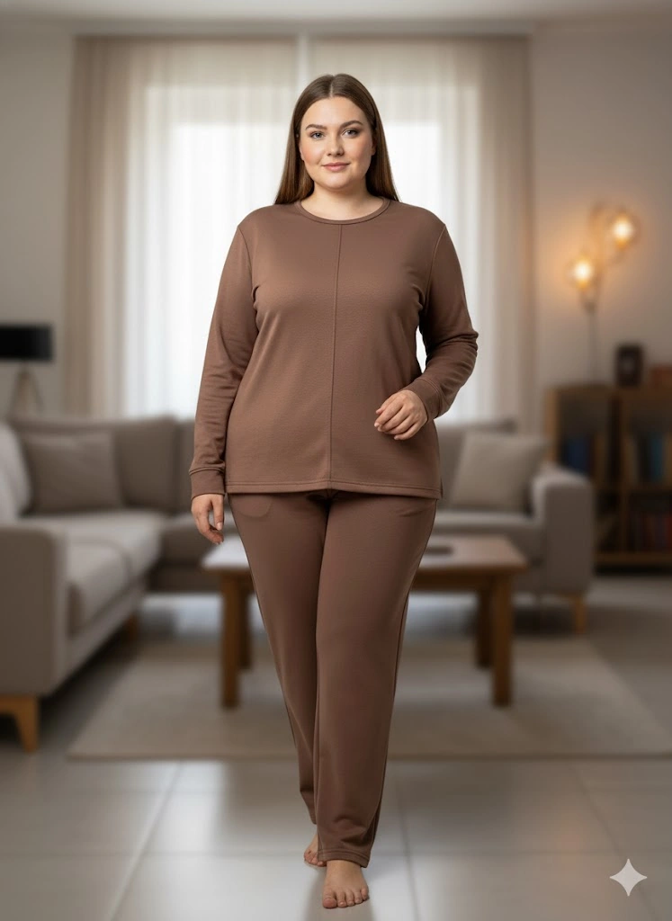 Kadın Kahverengi Eşofman Takımı Kahverengi