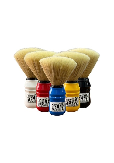 Emre Fırça Plastik Saplı Premium Sentetik Sakal Fırçası Kırmızı