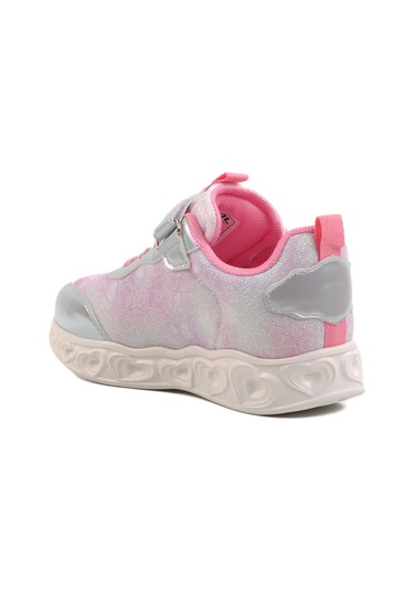 Gümüş Cırtlı Işıklı Kız Çocuk Spor Ayakkabı Yuki F GÜMÜŞ