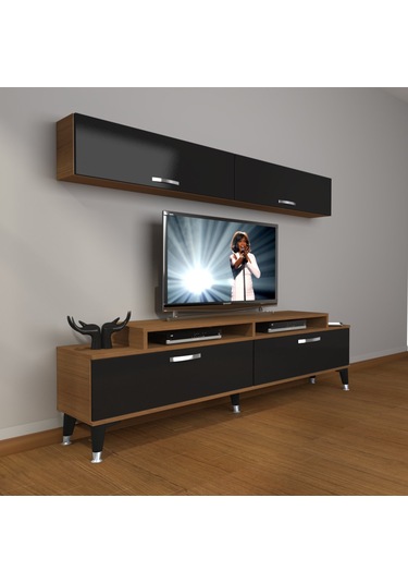 Decoraktiv Ekoflex 5 Slm Silver Tv Ünitesi Tv Sehpası Ceviz - Siyah