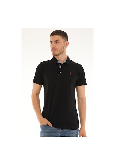 T8582 Dewberry Erkek T-shırt-siyah Siyah