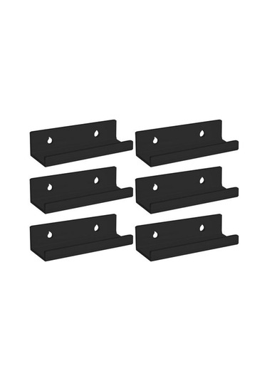 Siyah 1 Adet/6 Adet Şeffaf Akrilik Vinil Kayıt Rafı Duvara Monte Şık Müzik Albümü Ekran Yüzer Raflar Kayıt Tutucu 6pcs