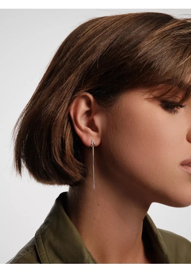 Marıola 925 Ayar Gümüş Uzun Çıngırak Küpeler 85928433 Diğer