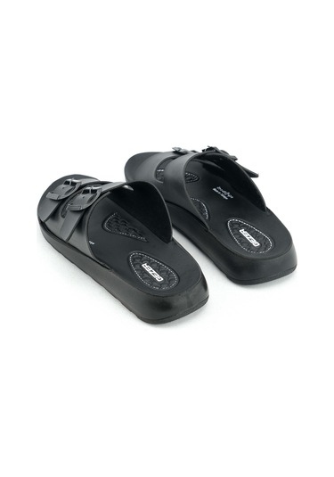 Gezer Yazlık Kadın Rahat Taban Suni Deri Çift Toka Ayarlanabilir Günlük Terlik Gt1yzm.15668.00.010.0c Siyah