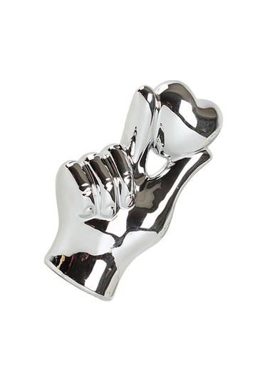 Lijinxu Kalp Heykeli Hediye Koleksiyon Seramik El-ile-gümüş